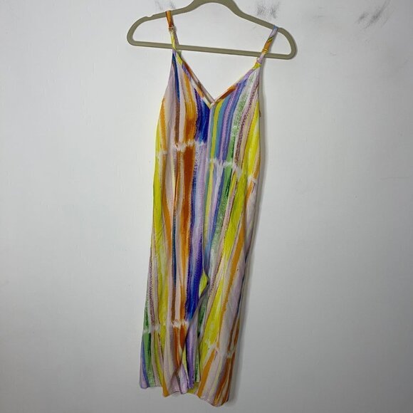 Jams World Easy Jumpsuit Size Extra Small Multicolor Skyline Pattern Pure Rayon - Picture 9 of 11